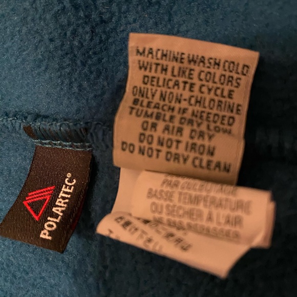 L.L. Bean women’s zipper fleece size large in teal blue. - Picture 4 of 5